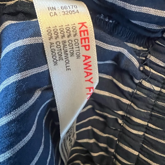 Lyrebird Anthropologie Blue Striped Cotton Boxer Pants Size S - Picture 5 of 7